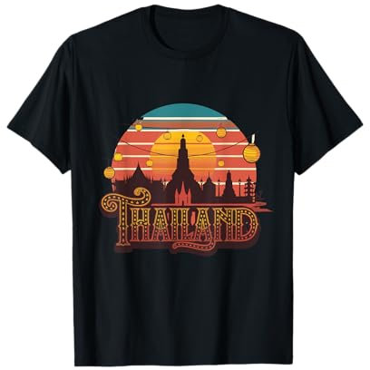 Tailandia Cultural Atardecer Con Linternas Camiseta