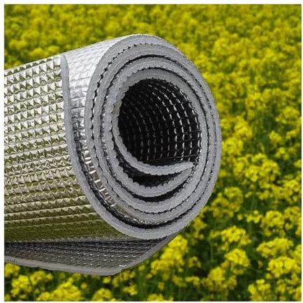 Thermal Insulation Film Double Aluminum Foil Film, Reflective Films Insulation Cover Energy Saving Sunscreen Waterproof Noise Beehive Roof Floor Heating(100cm X 200cm)