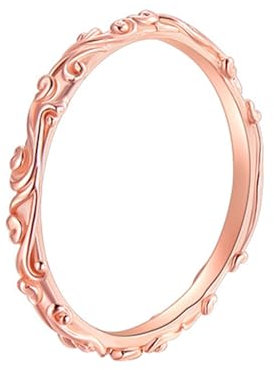 Mesnt 9K Rotgold Ringe Frauen Rosegold, Größe 61 (19.4)