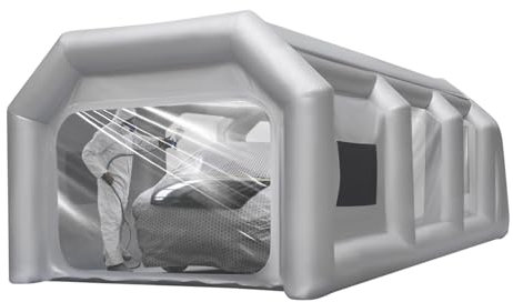 Gqouur Cabine de peinture gonflable avec 2 filtres à air - Cabine de pulvérisation portable - Pour peinture de voiture et réparation de motos