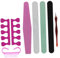 FRCOLOR Set Da 7 Pezzi set di strumenti per manicure lima per unghie professionale kit unghie Polacco dito Unghia utensili buffer unghie lime per unghie Separatore di piedi Colore Casuale