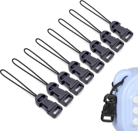 Nevoluxer Cinghia per Sgancio Rapido Fotocamera, 8 Pezzi Kit Compatibile con Sistemi Quick-Release (Clip e Adattatori), Chiusura Universale per Fotocamere, Droni e Binocoli