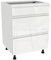 Laclar FREZO Küchen-Unterschrank mit Schubladen - Grifflos - Soft-Close - Hochglanz - Elegante & funktionale Lösung für Ihre Küche - 60x48,5x72 cm - Weiß, Front: Hochglanz Weiß grifflos