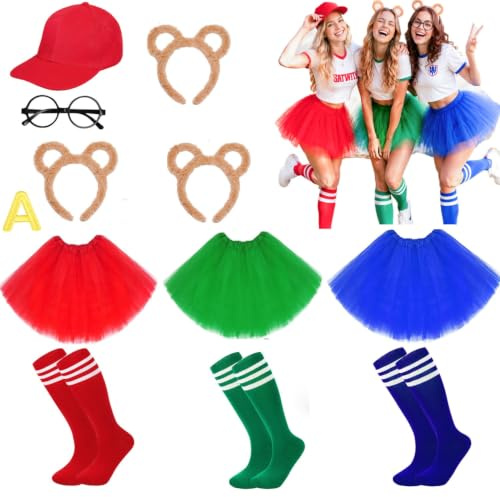 iZoeL Chipmunks Costume Women Chipmunks Ears Headband Hat Skirt Halloween | Halloween Costume Women Chipmunks Tutu Glasses Ears Headbands Socks Hat For Ladies