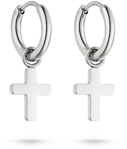 s.Oliver Damen Schmuck – Ohrringe aus Edelstahl mit Kreuzanhänger in verschiedenen Farben – Modern & Stilvoll – Perfekte Geschenkidee