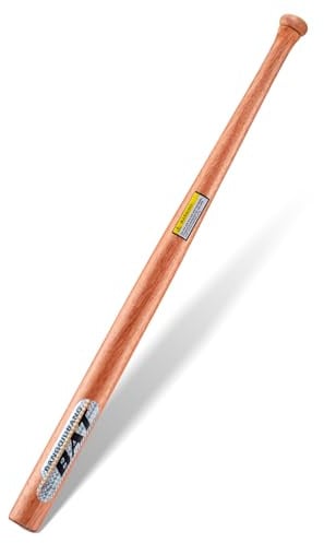 Trintion Baseballschläger Stahl – 82cm Schlagstock mit Rutschfestem Griff für Sport, Freizeit & Sicherheit, Robust & Langlebig für Erwachsene & Jugendliche (Holz)