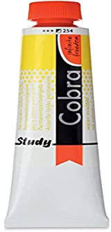 Cobra Study Aquarell mischbare Ölfarbe - Permanent Zitronengelb 254-40 ml Tube - Hohe Lichtechtheit - gratis Lösungsmittel
