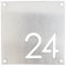 GUIZZO Creart - Numero Civico Esterno in Acciaio Inox, Targa Personalizzata con Numeri Civici Esterni, Via e/o Famiglia e Nomi Made in Italy, Targhetta Personalizzata Porta Ingresso Esterno, 20x20H cm