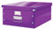 Leitz Click & Store WOW Scatola Archivio Grande, per Riporre e Trasportare Documenti A3 e Oggetti di Grandi Dimensioni, Adatta a Casa e Ufficio, Viola, 60454062