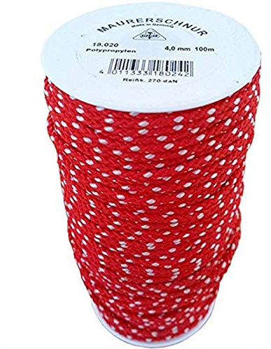 HaWe 18.020 Pflasterer-Schnur, rot/weiß, 100 m x 4 mm