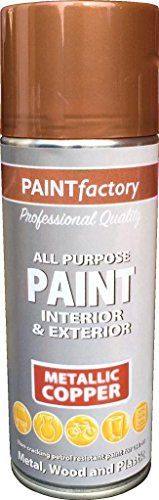 400ml All Purpose Copper Metallic 1753PR Spray Can Household Car Van Bike Aerosol Paint (2 Pack)