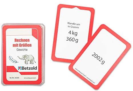 Betzold Karten für den Magischen Zylinder, Rechnen mit Gewichten | Mathematik Lernmaterial