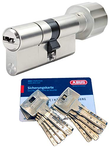 ABUS Bravus.3000 MX Knaufzylinder mit Sicherungskarte und 8 Schlüssel, Länge (a/b) 45/K45mm (c=90mm) K=Knaufseite, modulare Bauweise MX erhöhter Bohr/Zieh- u. Abreißschutz