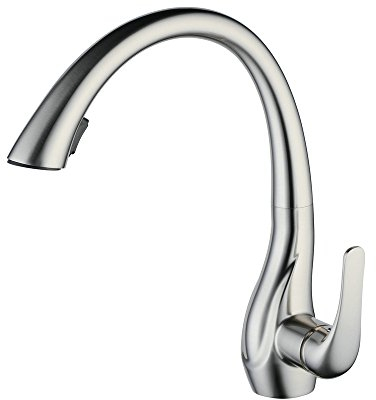 Robinet de Cuisine avec Douchette Bec Pivotant à 360° Mitigeur Evier avec Douchette Extractible à Débit Variable 2 Jets au Choix En Acier Brossé Design Moderne Accessoires Cuisine,Beelee BL1749N