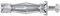 Molly m14215-xj tasselli metallici a espansione con vite M4 Ø 4 x 46 mm, Grigio, Set di 25 pezzi