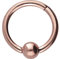 PIERCINGLINE Chirurgenstahl Segmentring Clicker + Kugel Piercing Ring Septum Ohr Helix Tragus Roségoldfarben 3 x 1,2 x 7 mm