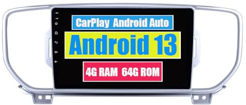RoverOne Autoradio CarPlay Haupteinheit für Kia Sportage KX5 2016 2017 2018 Android Auto Touchscreen Sat Navi Bluetooth WiFi Radio Stereo Player
