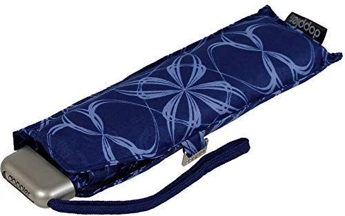 Doppler Taschenschirm Carbonsteel Slim Blomm blau
