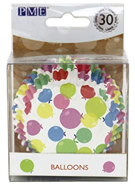 PME Balloons Cupcake Cases Foil Lined - 30 Pack, BC828