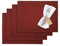 Westmark Tischsets/Platzsets, 4 Stück, 42 x 32 cm, Synthetik, Rot/Dunkelrot, Saleen Edition: Home