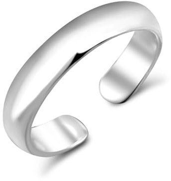 FIVE-D Ring Zehenring Zehring Damen Ring 925 Sterling Silber (Rund) Breit: 0,4 cm