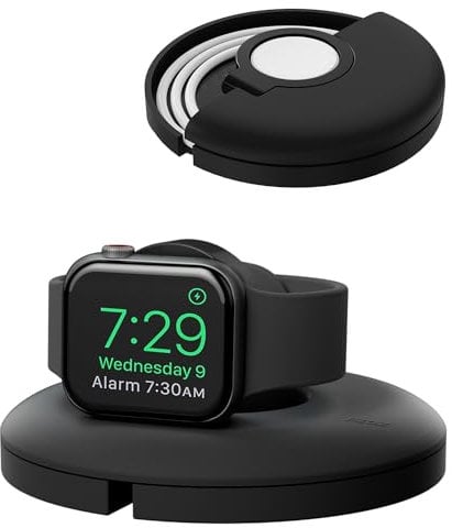 PZOZ Charger Stand Compatible for Apple Watch, Charging Station Cable Management Dock Holder Case Organizer Compatible with iWatch Series 5 4 3 2 1 44mm 40mm 42mm 38mm (Black)