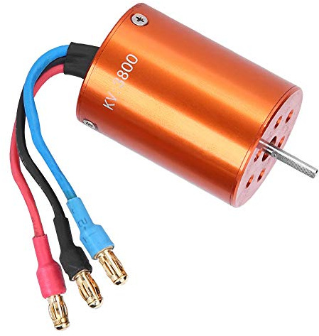 Keenso 3800KV Metall RC bürstenloser Motor mit Innenrotation, 2838 RC Zubehör Passend für 1/12 1/14 RC Auto Boot 2,3 mm Welle