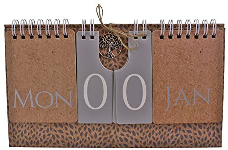 Geko Tree Of Life Flip Freestanding Perpetual Calendar