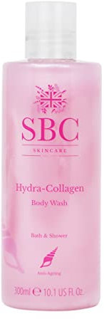 SBC Skincare - Duschgel mit Meereskollagen - 300 ml - Reinigt, Spendet Feuchtigkeit, Erhellt und Nährt die Haut - Shower Gel - Hydra-Collagen Body Wash