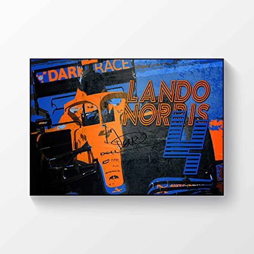 Lando Norris McLaren F1 Formel 1 Fahrer 2021 signiertes Poster A4