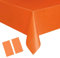 2Pcs 137*274cm Orange Disposable Halloween TableCloth Party,Rectangular Dining Tablecovers Plastic Orange Table Cloth Party for Indoor/Outdoor Picnic,Christmas,Halloween,Birthday Parties Decorations
