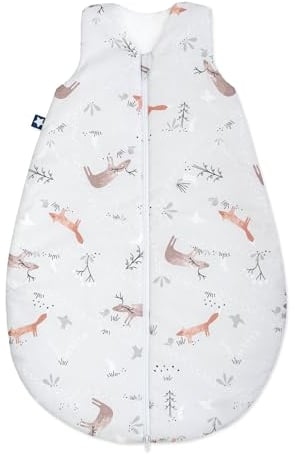 Julius Zöllner Schlafsack, warme Füllung 2,5 TOG, waschbar bei 60°C, Made in Germany, Oeko TEX Standard 100, Woodlife, Gr. 80