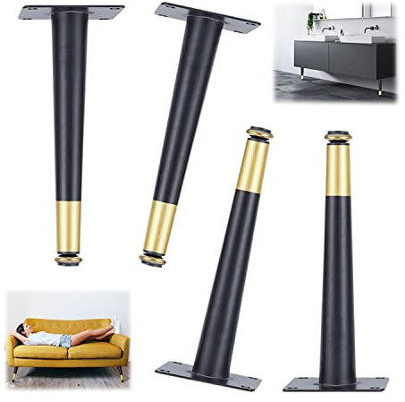 4 Stück Verstellbare Möbelfüße 20cm Höhe, Schräge Tischbeine, Metallschrankbeine, Kegel Möbelbeine, für Schrank, Sofa, Couchtisch,Büromöbel und andere Möbelfüsse