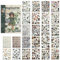 NOGAMOGA Junk Journal Aufkleber, Scrapbooking-Zubehör, Vintage Journaling Sticker, Satz mit 24 Blättern, 17 cm × 24 cm - Grün