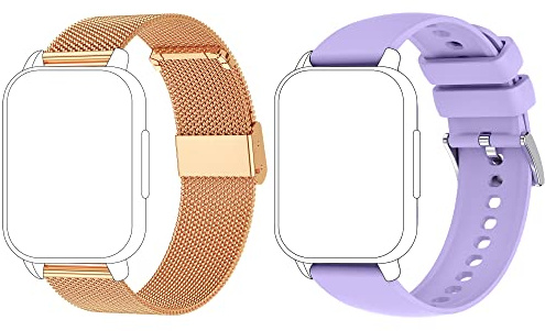 Popglory 22mm Strap Replacement for Smart Watch, Skin-friendly Quick Release Smart Watch Band Replacement