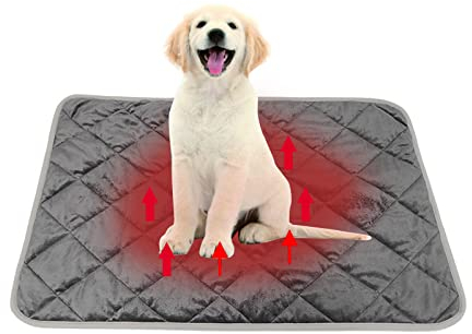 NICEYEA Pet Self Warming Pad Self Heating Dog Mat Winter Extra Warm Thermal Throw Blanket Cat Warming Bed Mat with Soft Non-Slip Bottom