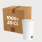 COVR Vasos de cartón blanco (50cl - 16oz / 1000 unidades)