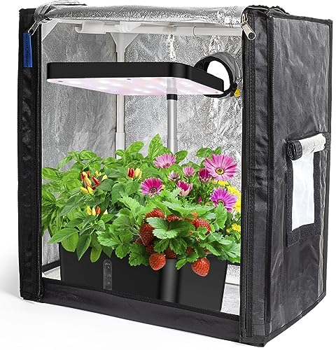 POTLAB Petite tente de culture pour AeroGarden - Mini tente de culture hydroponique pour système de culture hydroponique, clôture de protection pour jardin d'herbes aromatiques d'intérieur : 48 x 35,1