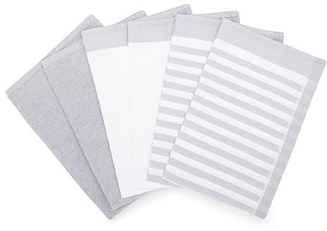 Ross - Exclusiv - 4 X Geschirr- 2 X Küchentuch im Set (Chrom)