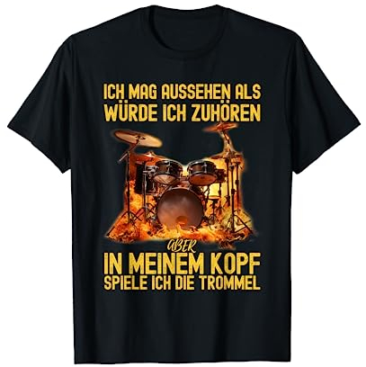 Lustiges Schlagzeugshirt Drummer Rock Musikspieler Männer Jungen Schlagzeug Set T-Shirt