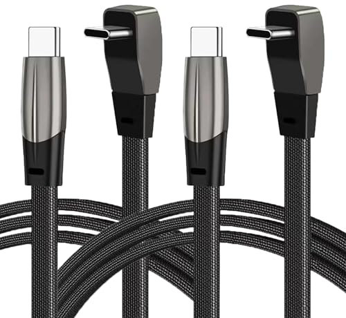 Daswise USB-C to USB-C Cable for Tesla Model Y/3;Kia EV6;Mach-E Wall Connector Style PD QC3.0 Charging Cable 60W USB Data Cable (USB-C to USB-C) Fits All USB-C Adapters and Vehicles Dock (2 Pack)