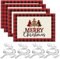 8 Stück tischset Weihnachten,4pcs Weihnachtsbaum rot platzset Weihnachten mit 4pcsrentiere serviettenringe Weihnachten für weihnachtsfeiern bankette tischdeko Weihnachten Set