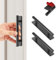 KIKISML 2 Pièces Poignée de Meuble Autocollante, Tirer la poignée Autocollantes en Aluminium Pas de perçage pour Tiroir Placard Porte Coulissante Armoires de Cuisine-150mm Noir