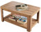 Home Source Open Coffee Table, 1 Storage Shelf, Wooden Oak Effect, 90cm