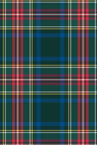 Green Scottish Tartan Plaid: Journal/Notebook 120 lined pages