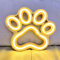 Neonschild Wanddekoration Hundepfoten Neonlichtschild batterie oder USB betrieben hölzerne Hundepfoten Form Anime Spiel Neonlichter für Schlafzimmer Männerhöhlen Geschenke(warmweiße Hundepfote)