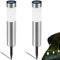 Heinstian Solarleuchten für Außen Garten Weiß Solarlampen Edelstahl Wasserdicht LED Gartenleuchten für außen garten für Terrasse, Rasen, Garten, Wege (2 Stück)