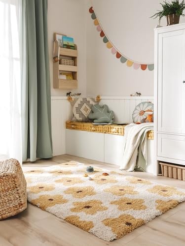 benuta Lytte Kinderteppich Gobi - Gelb 140x200 cm - Kunstfaser - Rechteckig & im Style: Kindermotive, Scandi Living - Pflegeleicht für Kinderzimmer, Wohnzimmer, Schlafzimmer