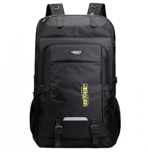 Ezmine 80L Wanderrucksack Wasserdicht Camping Rucksack Schwarz Wandern Tagesrucksack Reiserucksack für Damen und Herren Großer Rucksack für Touring Klettern Outdoor Sport