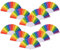 Zercart Rainbow Folding Fans Gay Pride Handheld Folding Fan 10Pcs, Plastic Hand Fan Folding - Handheld Rainbow Fans For Pride Accessories Music Festival Diy Decoration Party Dance Performance & Gift